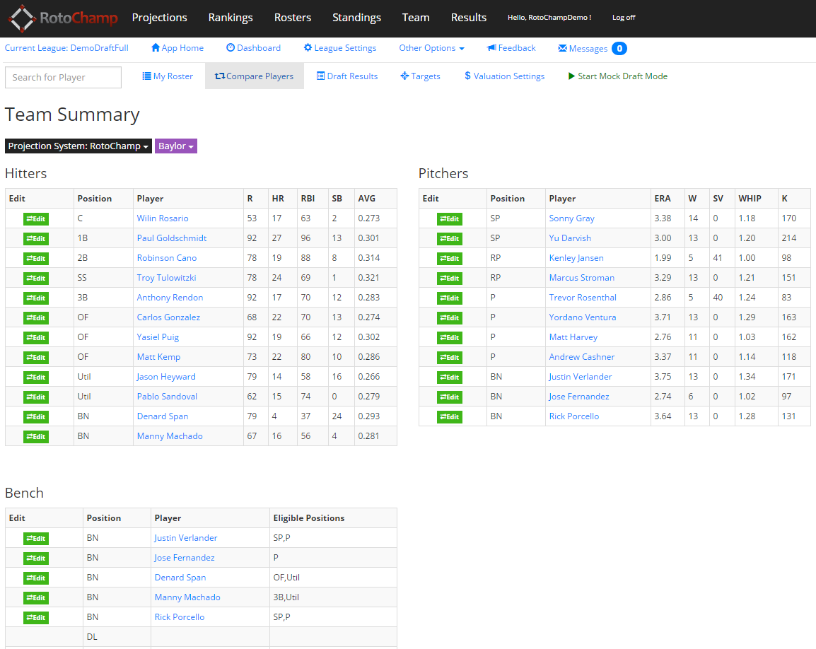 Fantasy Baseball Draft Software for Mac/iPad/PC/Tablet